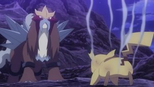 A Fierce Fight Against Entei! The Noble Roar of Flame!! !