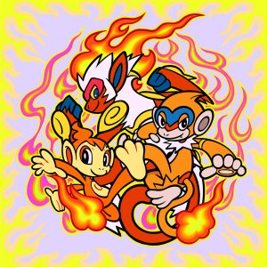 Chimchar & Monferno & Infernape Image